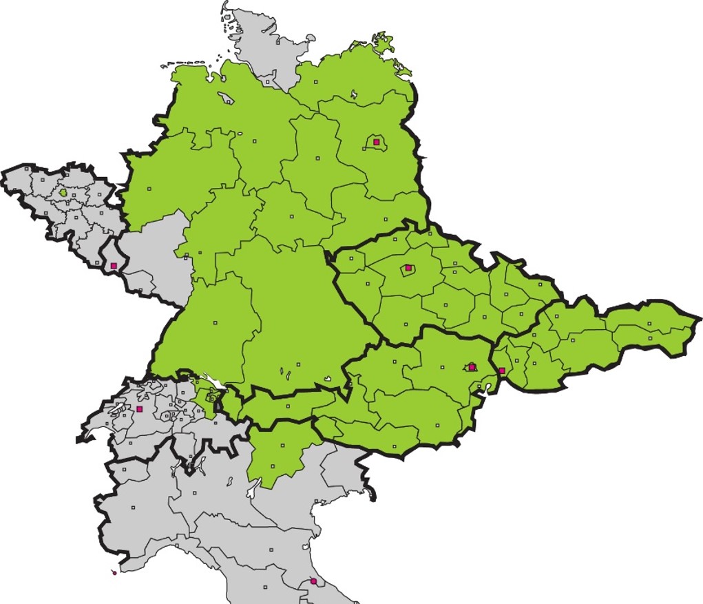 Mapa dosahu EGA